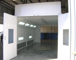 Automotive Downdraft Paint Spray Booths
